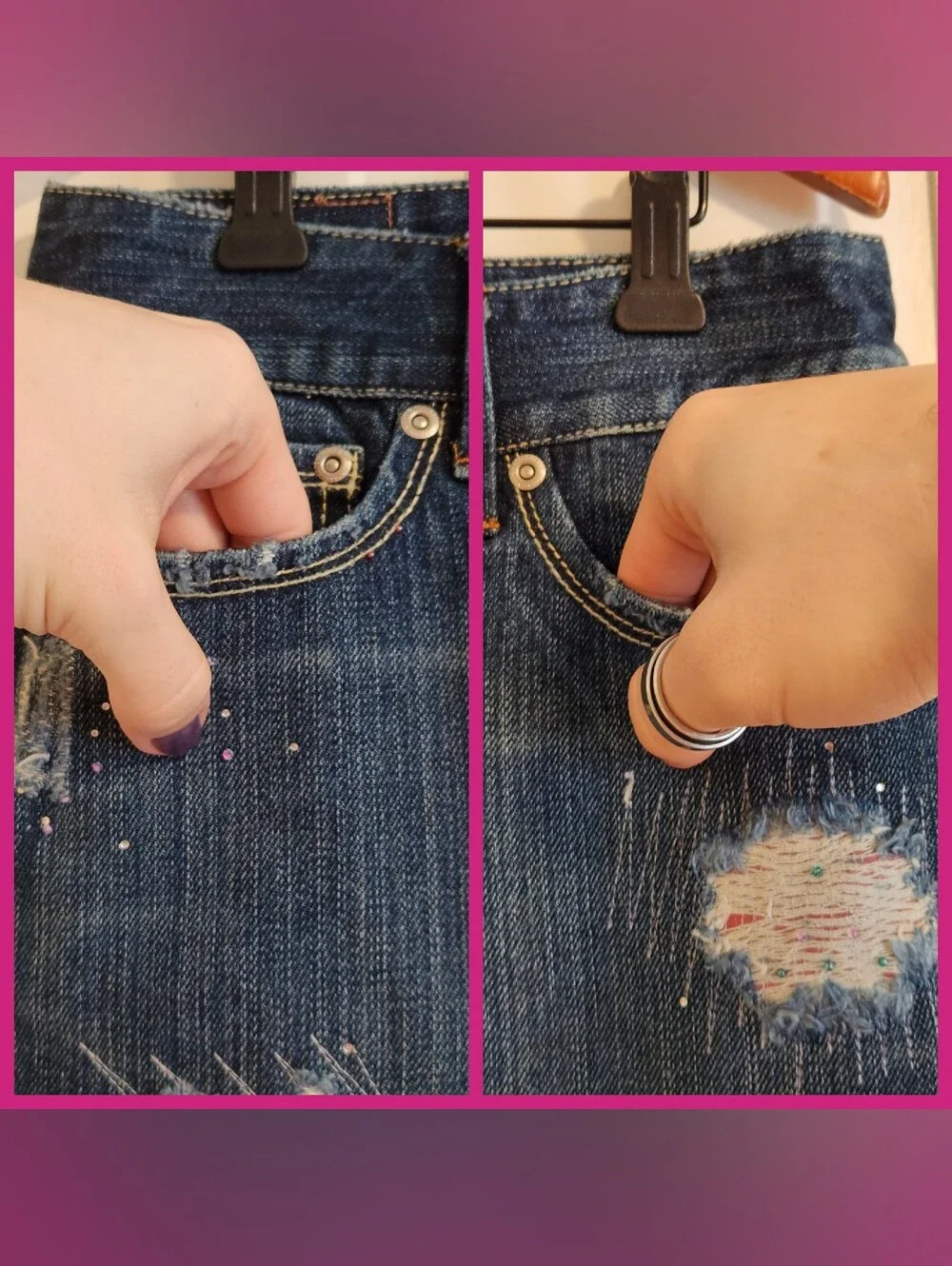 💘American Eagle💘 - Distressed Denim Mini Skirt